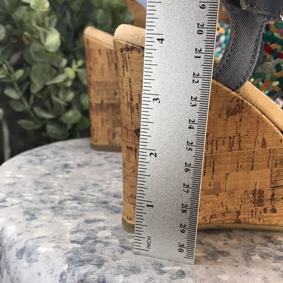 SO Taffy Multi Macramé Open Toe 4” Corkbottom Wedge Heels WMS 5.5M🌟Like NEW🌟 - Picture 9 of 11